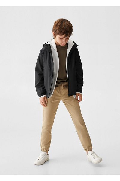 MANGO Woman Boy's Black Coat -67094440