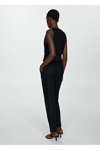 MANGO Woman Siyah Kadın  Pantolon 67997111