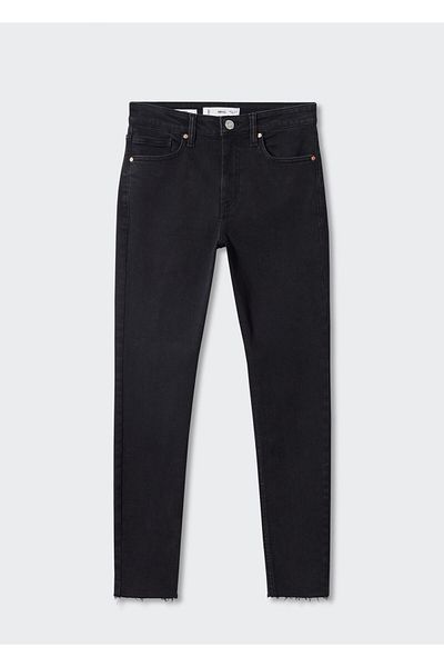MANGO Woman Black Denim Women's Trousers57040309