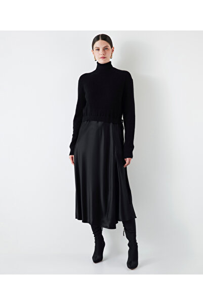 İpekyol Midi Length Black Dress