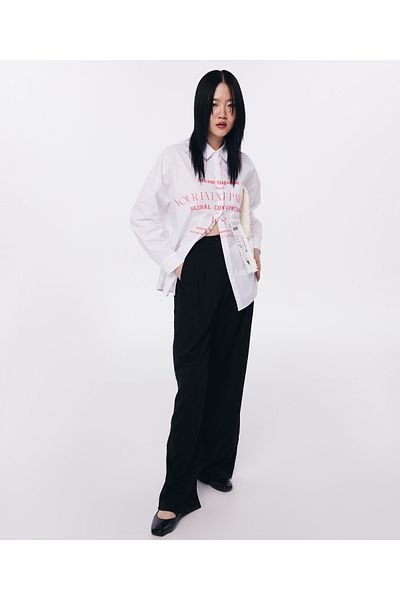 Twist White Woven Shirt
