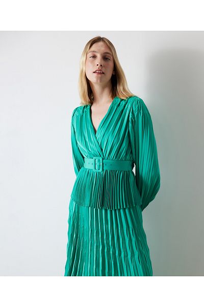 İpekyol Turquoise Woven Jacket