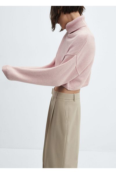 MANGO Woman Women's Pink Sweater -67084049