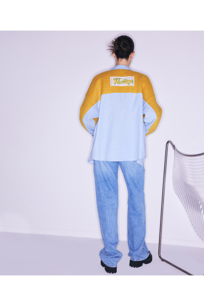 Twist Blue Woven Shirt