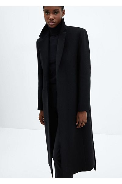 MANGO Woman Black Women's Coat - Model67020469