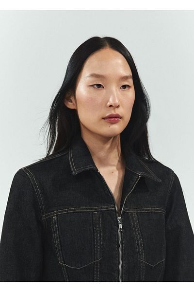 MANGO Jachetă de damă denim gri -67073694