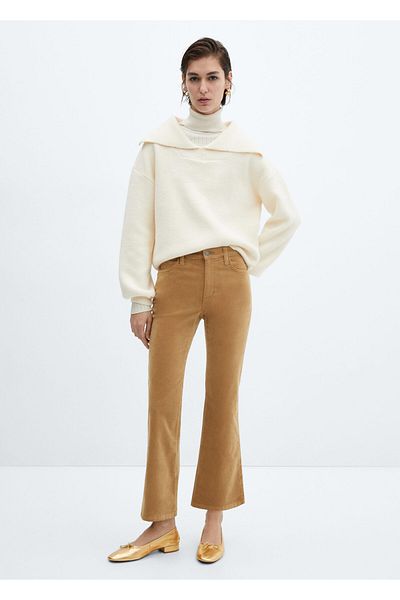 MANGO Woman Дамски дънки Dark Camel -67130256