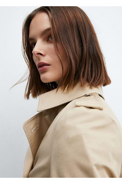 MANGO Woman Γυναικεία καμπαρντίνα Stone Color - Μοντέλο 67984018