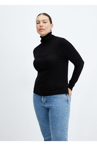 MANGO Woman Women's Black Sweater -67100469