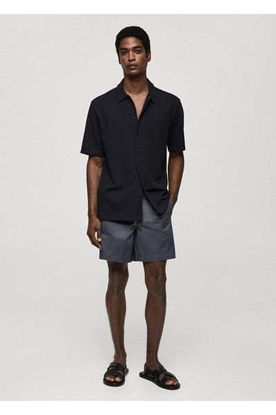 MANGO Man 100% Cotton Drawstring Bermuda Shorts