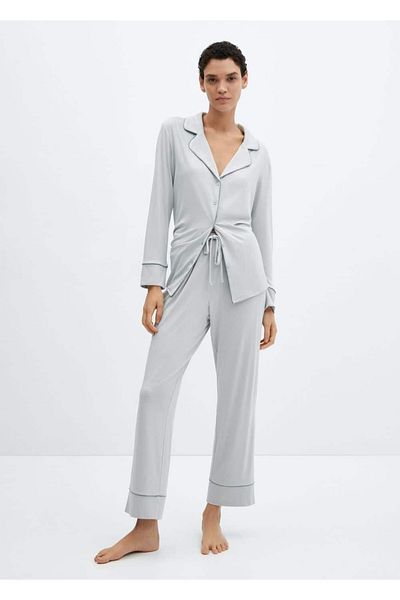 MANGO Woman Corduroy pizsama szett - kényelmes és stílusos nadrág