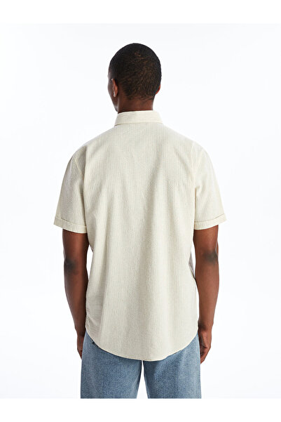 LC Waikiki Linen Blended Regular Fit Men's Shirt - Short Sleeve