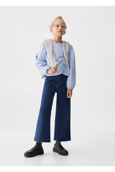 MANGO Kids Blůza s pruhovaným páskem