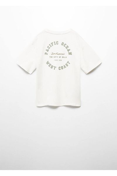 MANGO Kids Βαμβακερό μπλουζάκι με σχέδια