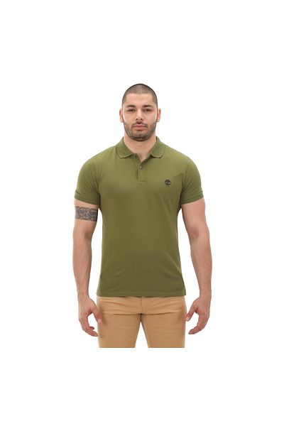 Timberland Мъжка зелена поло тениска Timberland B0A2DJEEG51-R - с къс ръкав, еластична