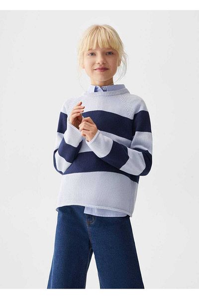 MANGO Kids Koton Pullover - Gestreiftes Design