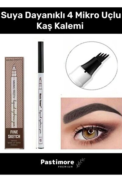 Ala Lavandula Premium Suya Dayanıklı 4 Mikro Uçlu Kaş Kalemi Şekillendirme Boyama Rimeli