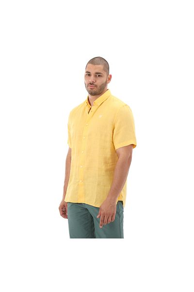 Timberland Ανδρικό μπλουζάκι Timberland Linen - B0A2DCCEG41-R, κίτρινο, κοντομάνικο