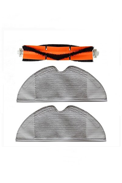 ibrush ممسحة مكنسة كهربائية Mi Robot متوافقة مع فرشاة رئيسية واحدة وقطعة قماش من الألياف