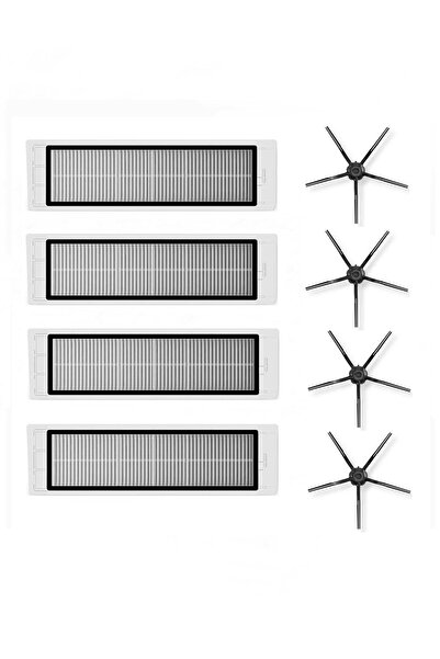 ibrush Roborock S6/S6 Pure - съвместим с 2 HEPA филтъра и 2 черни странични четки