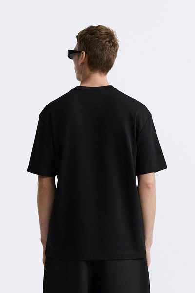 The Champ Clothing Μαύρο Oversize ανδρικό μπλουζάκι - Crew Neck, Printed, Real Life Story Based