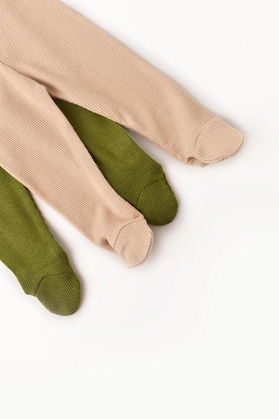 BabyCosy 2-Piece Pants with Booties for Baby and Newborn, 50% Modal - 50% Organic Cotton - Csym11
