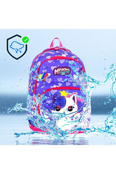 Mashotrend Miracles Kitty School Bag - Thermal Feeding and Pencil Holder Cat Primary School Bag