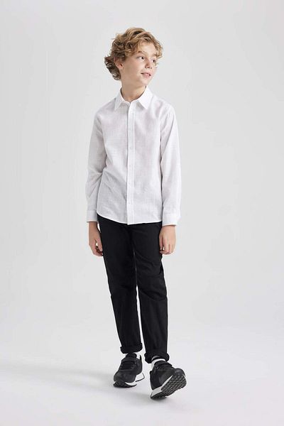 DeFacto Boy's Black Gabardine Pants X4224a622sm
