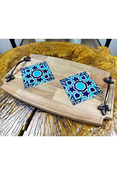 Çini Evi Seljuk Star Patterned Wooden Tray