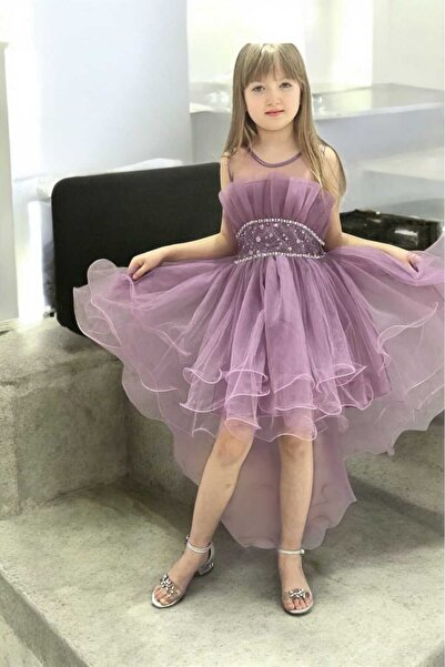 Bambi Kids Omuz Detaylı Mezuniyet ve Balo Elbisesi Çocuk Abiye
