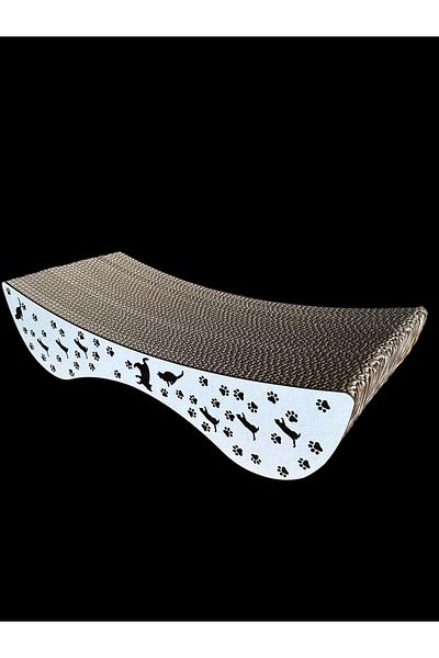 Ekinix Cat Scratch Cardboard - Mdf Coating, Decorative and Durable, 21*52*12 Cm Mint with Gift