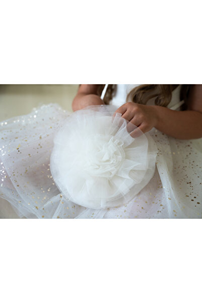 Mini Celebrities White - Rose Detailed Bag