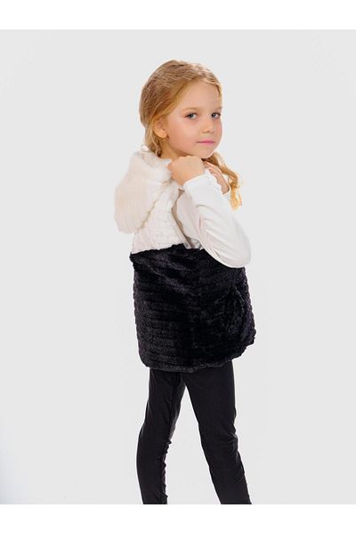 Kamex White Black Children's Vest - Lined