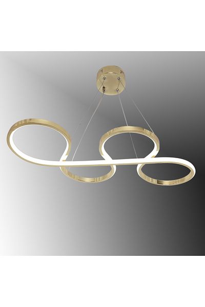 TT AYDINLATMA TT025-FSR French Yellow Snake Model - White Light Led Chandelier