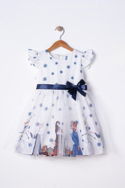 furya kids MAVİ ELSA KARLAR KRALİÇESİ KIZ ÇOCUK DOĞUM GÜNÜ VE PARTİ ELBİSESİ