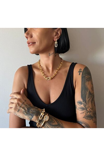 bellss accessory Gold Taşlı Ti-fany Model Takım