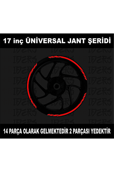 TRİDERS 17 inç Jant Şeridi Üniversal REFLEKTİF KIRMIZI
