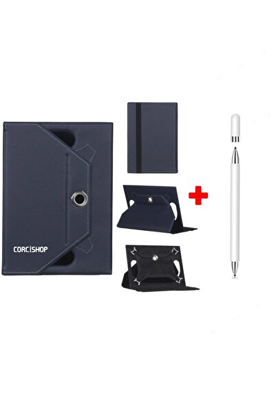 corcishop Lenovo Tab M9 TB310FU Uyumlu Kılıf Universal Standlı + Dokunmatik T...
