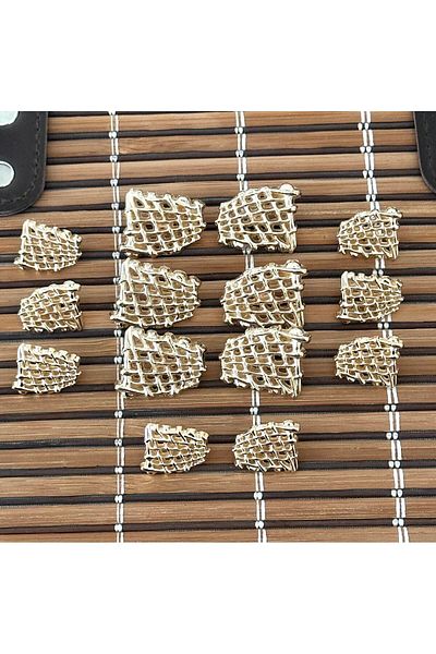 ODDA TASARIM ATÖLYESİ Fishing Net Patterned 1st Quality Blazer Jacket Set