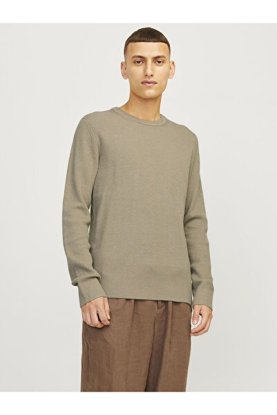 Jack & Jones Στρογγυλή λαιμόκοψη και πλεκτό πουλόβερ Στρογγυλή λαιμόκοψη και Μονοχρωματικό πλεκτό πουλόβερ