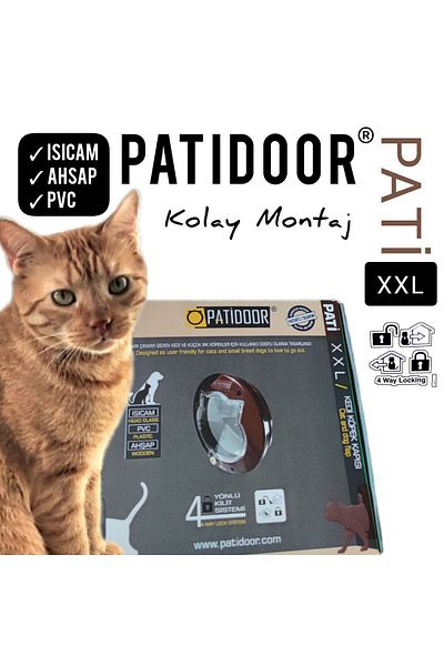 PATİDOOR Brown Paw XXL Cat Door