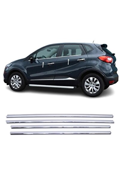 MYTUNİNG Renault Captur Krom Cam Çıtası 4 Parça P.çelik 2013-2019 Arası