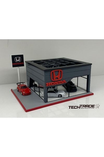 Tech Trade Honda Diecast Showroom Garage Diorama 1:64 Scale