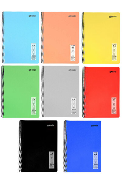 Mynote Notebook School Notebook Spiral Ring Pp Cover A4 - 8 Pieces in Differe...