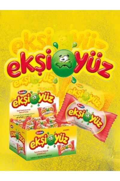 taso8090 (50 ADET) Ekşi Yüz Sakız