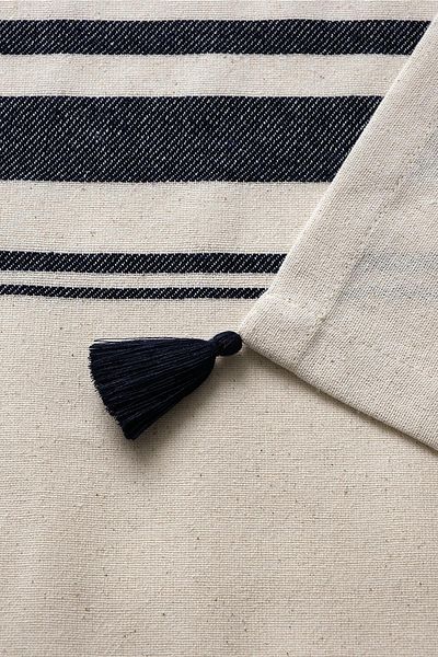 Denizli Concept Μπεζ Navy Blue ριγέ Tereza Runner Σετ - Για Μοντέρνα Τραπέζια