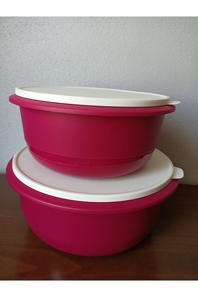 Tupperware Mixim 9.5 Lt and 6 Lt Dough Fermenting and Storage Container 2 Pieces