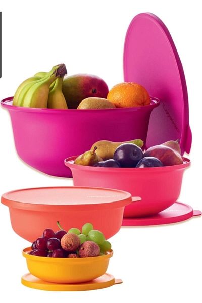 Tupperware Aloha Storage Container Set of 4 4.5 Lt • 2 Lt • 1 Lt • 450 Ml