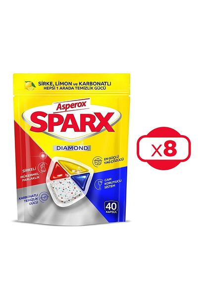ASPEROX Sparx Diamond Dishwasher Capsules 40 X 8 Pieces
