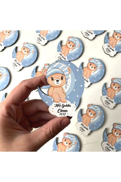 Farklı Hediyelik 10adet Magnet Ambalajlı Süsü Ay Üstünde Oturan Kız - Erkek A...